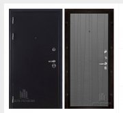 Дверь входная Колизей, цвет темное серебро антик, панель -  trend цвет grigio (ral 7015)