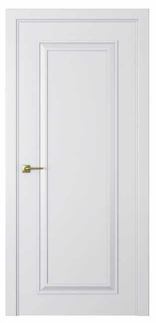 Межкомнатная дверь Mадрид 1 (глухая)  Эмаль белый шелк