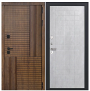 Дверь Авеста - ФЛ-256 (10мм, бетон снежный)