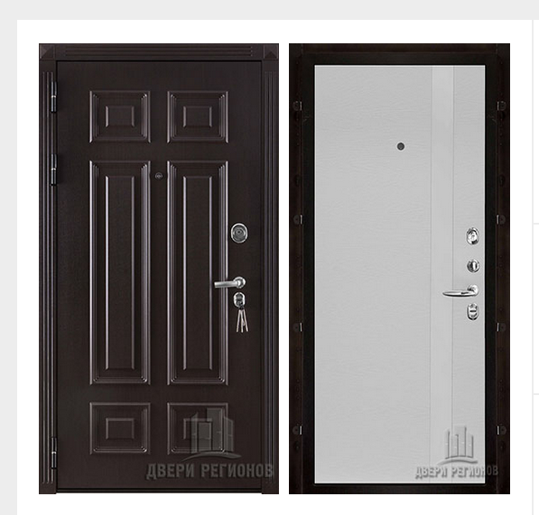 Дверь входная взломостойкая Сенатор 3D Марсель, цвет венге,  панель - uno цвет chiaro (ral 9003)