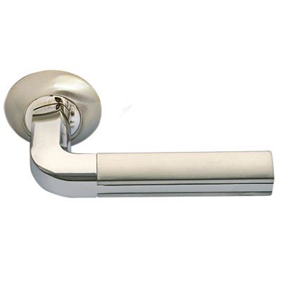 Ручка дверная МОЗАИКА MH-11 MAB/AB Белый Никель/полированный Хром