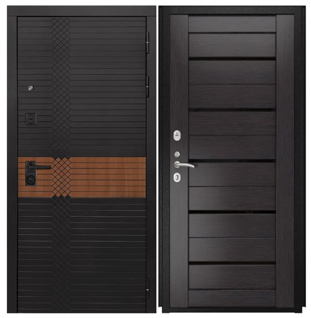 Дверь Luxor-49 - СБ-1 (лак.черное, 16мм, венге) Дверь Luxor-49 - СБ-1 (лак.черное, 16мм, венге)