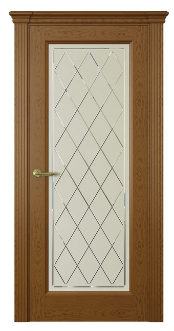 Межкомнатная дверь Лион (ст.ромб) Дуб шоколад