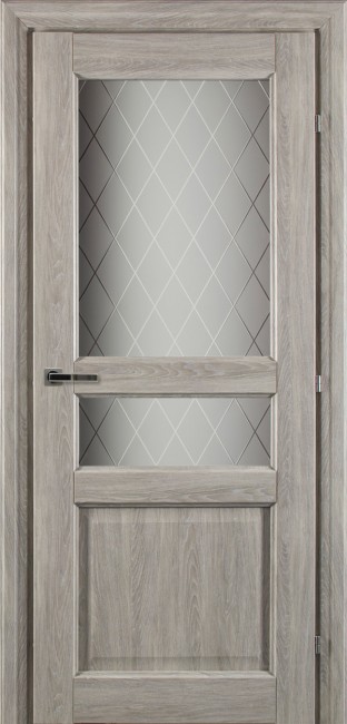 Дверь 63.34 ДО 21- 9, стекло  Кристалл (Дуб Пепельный)
