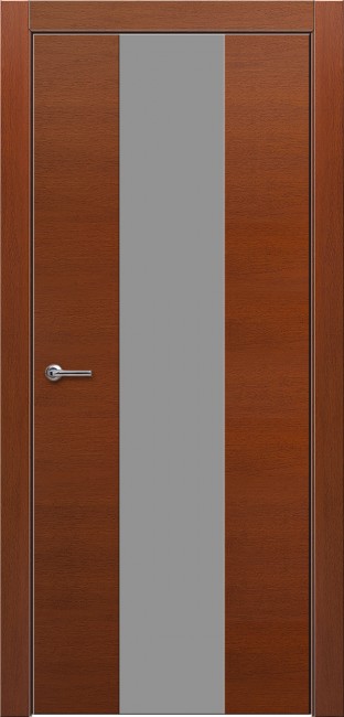 Дверь Шпон Курупикса 704 ДО 21- 9, стекло Серое (Бразильская Груша)