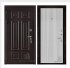 Дверь входная взломостойкая Сенатор 3D Марсель, цвет венге,  панель - trend цвет chiaro patina argento (ral 9003)