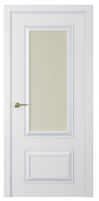 Межкомнатная дверь Mадрид 2 (ст.белое матовое) Эмаль белый шелк