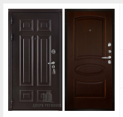 Дверь входная взломостойкая Сенатор 3D Марсель, цвет венге,  панель - оливия цвет орех тон 2