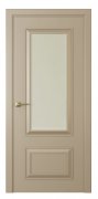 Межкомнатная дверь Mадрид 2 (ст.белое матовое) Эмаль латте