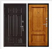 Дверь входная взломостойкая Сенатор 3D Марсель, цвет венге,  панель - корсика цвет дуб patina antico