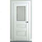 Межкомнатная дверь экошпон Ампир В1 ДО (Матовый белый)