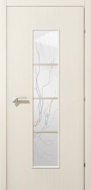 Дверь 50.66 ДО 21- 9, стекло Лиана (Выбеленный Дуб)