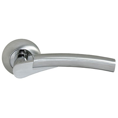 Ручка дверная HALL MH-19 SC/CP Матовый Хром/полированный Хром