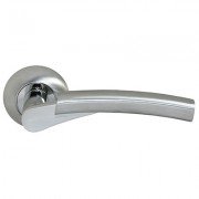 Ручка дверная HALL MH-19 SC/CP Матовый Хром/полированный Хром