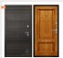Дверь входная со сменными панелями Министр, цвет горький шоколад,  панель - корсика цвет дуб patina antico
