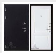 Дверь входная Колизей, цвет темное серебро антик, панель -  perfecto цвет белый бархат