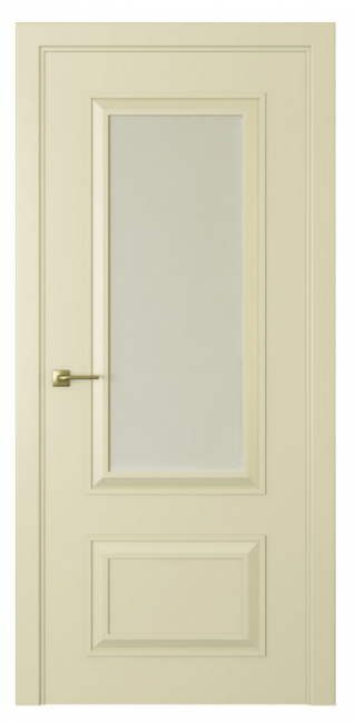 Межкомнатная дверь Mадрид 2 (ст.белое матовое) Эмаль шампань