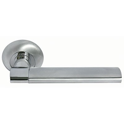 Ручка дверная AGBAR MH-21 SC/CP Матовый Хром/полированный Хром