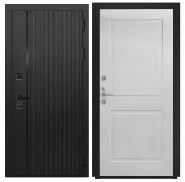 Дверь Luxor-45 ФЛ-609  (L-52, 10мм, белый матовый)