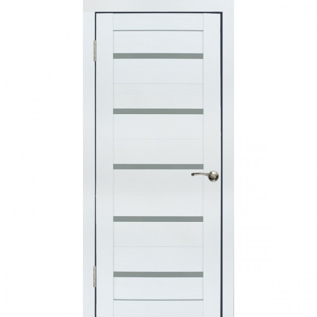 Межкомнатная дверь экошпон D1 белый бланко ДО матовое