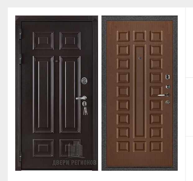 Дверь входная взломостойкая Сенатор 3D Марсель, цвет венге,  панель - стандарт цвет орех темный