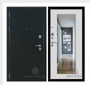 Дверь входная Президент Х7, цвет хамелеон антик, панель -  зеркало maxi цвет белый сандал