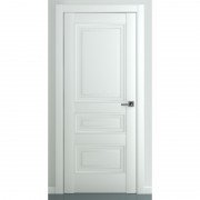 Межкомнатная дверь экошпон Ампир В2 ДГ (Матовый белый)