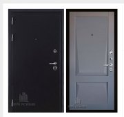 Дверь входная Колизей, цвет темное серебро антик, панель -  perfecto цвет серый бархат