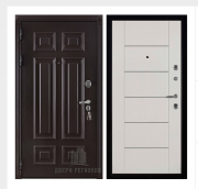 Дверь входная взломостойкая Сенатор 3D Марсель, цвет венге,  панель - light md 003 цвет белый ясень