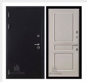 Дверь входная Колизей, цвет темное серебро антик, панель -  виктория цвет эмаль слоновая кость