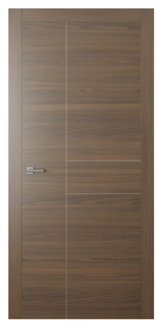 Межкомнатная дверь De Vesta 3 (глухая) Экошпон клен шоколадный