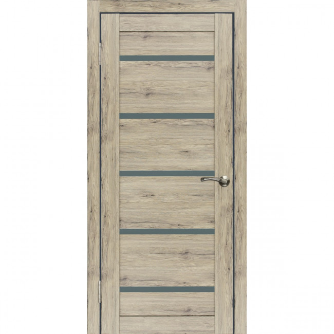 Межкомнатная дверь экошпон D1 рустик пепельный ДО бронза