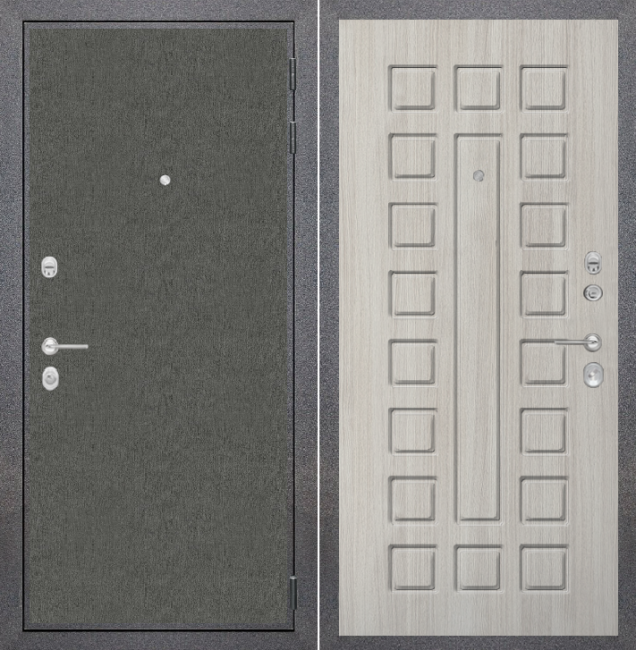 Дверь ZMD Лофт графит 183 Белая сосна