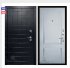 Дверь входная взломостойкая Сенатор ПЛЮС, цвет альберо блэк рисунок грань,  панель - perfecto цвет светло-серый бархат