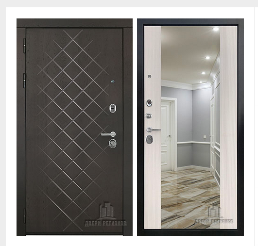 Дверь входная Президент Люкс зеркало, цвет горький шоколад, панель - президент люкс зеркало цвет сандал белый + зеркало infinity Дверь входная Президент Люкс зеркало, цвет горький шоколад, панель - президент люкс зеркало цвет сандал белый + зеркало infinity