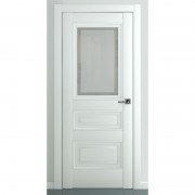 Межкомнатная дверь экошпон Ампир В2 ДО (Матовый белый)