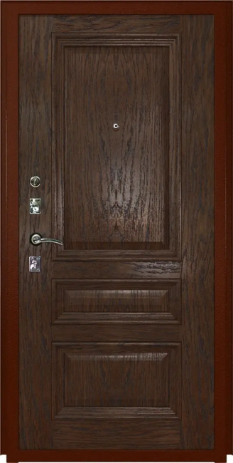 Металлические двери Aura Фараон-2 (16мм, мореный дуб)