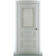 Межкомнатная дверь экошпон Ампир В2 ДО (Матовый серый)