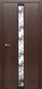 Дверь 73.02 ДО 21- 9, стекло ВКЛ Винтаж,150 (Дуб Кофе)