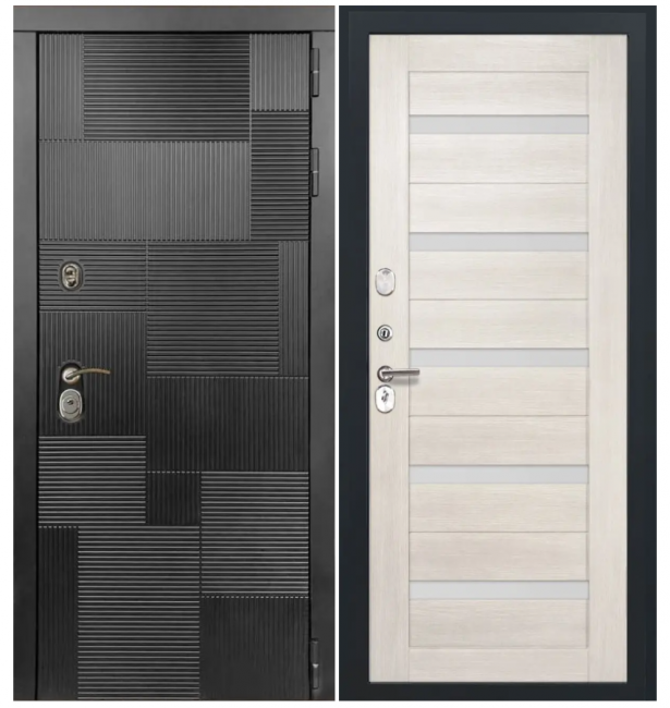 Дверь Luxor-47 - СБ-1 (ст. белое, 16мм, беленый дуб)