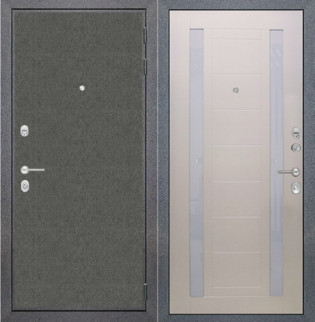 Дверь ZMD Лофт графит FLS Белый шелк Дверь ZMD Лофт графит FLS Белый шелк