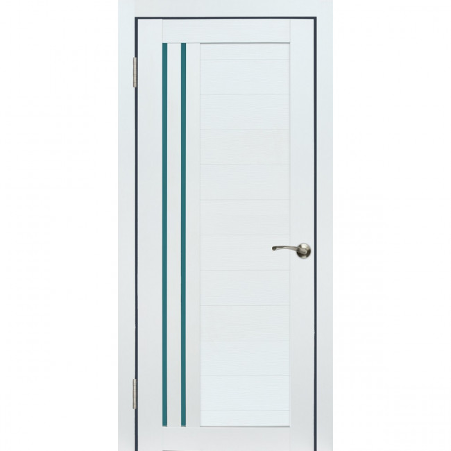 Межкомнатная дверь экошпон D13/4 белый бланко ДО зеркало