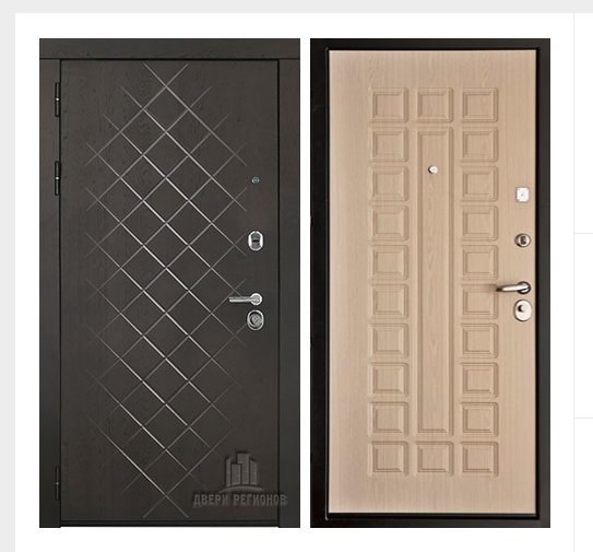 Дверь входная Президент Люкс зеркало, цвет горький шоколад,  панель - стандарт цвет беленый дуб