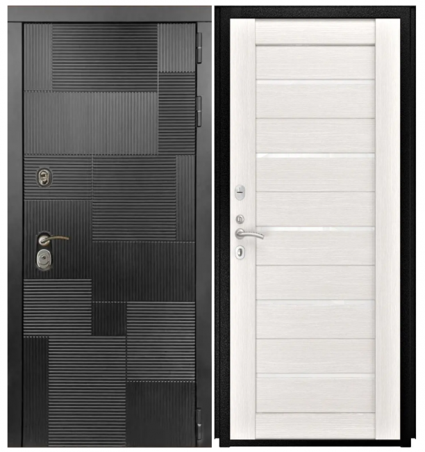 Дверь Luxor-47 - СБ-1 (лак. белое, 16мм, беленый дуб)