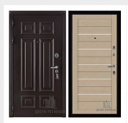 Дверь входная взломостойкая Сенатор 3D Марсель, цвет венге,  панель - light 2127 цвет кремовый soft