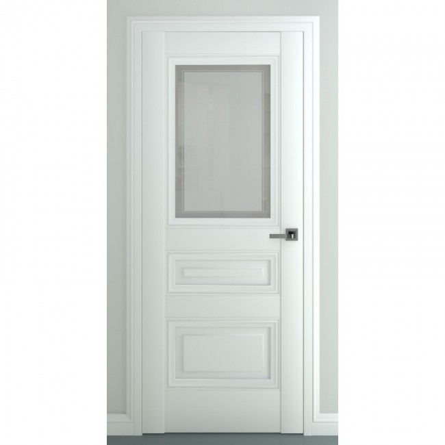 Межкомнатная дверь экошпон Ампир В3 ДО (Матовый белый) Межкомнатная дверь экошпон Ампир В3 ДО (Матовый белый)