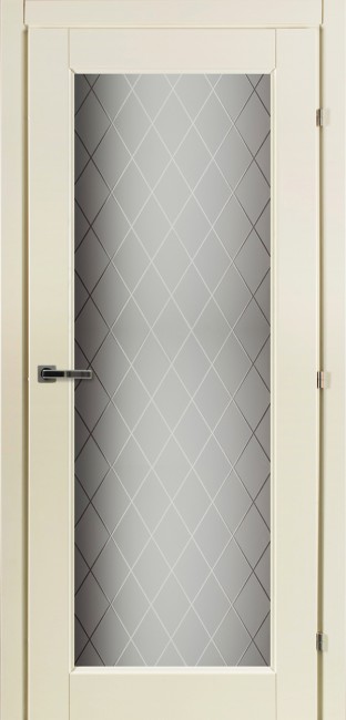 Дверь CPL 63.40 ДО 21- 9, стекло  Кристалл (Слоновая кость)