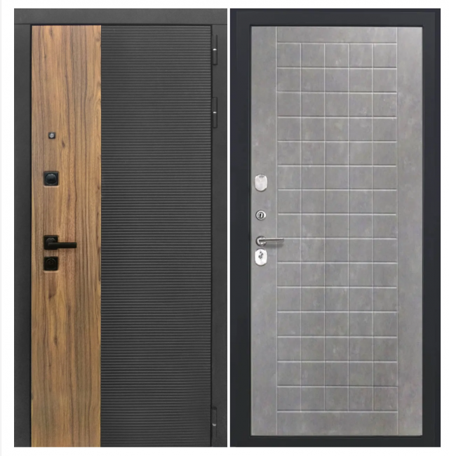 Дверь Luxor-46 - ФЛ-256 (10мм, бетон пепельный)