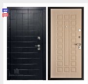 Дверь входная взломостойкая Сенатор ПЛЮС, цвет альберо блэк рисунок грань, панель - стандарт цвет беленый дуб Дверь входная взломостойкая Сенатор ПЛЮС, цвет альберо блэк рисунок грань, панель - стандарт цвет беленый дуб