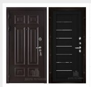 Дверь входная взломостойкая Сенатор 3D Марсель, цвет венге,  панель - light 2110 (зеркало) цвет шоко велюр Дверь входная взломостойкая Сенатор 3D Марсель, цвет венге,  панель - light 2110 (зеркало) цвет шоко велюр